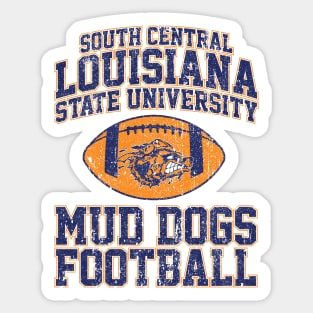 South Central Louisiana State University Mud Dogs Football (Variant) Sticker